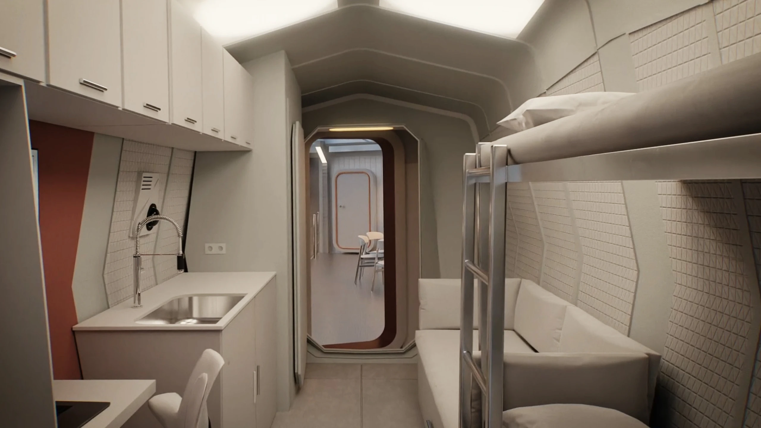 Render of UHAB-2's interior